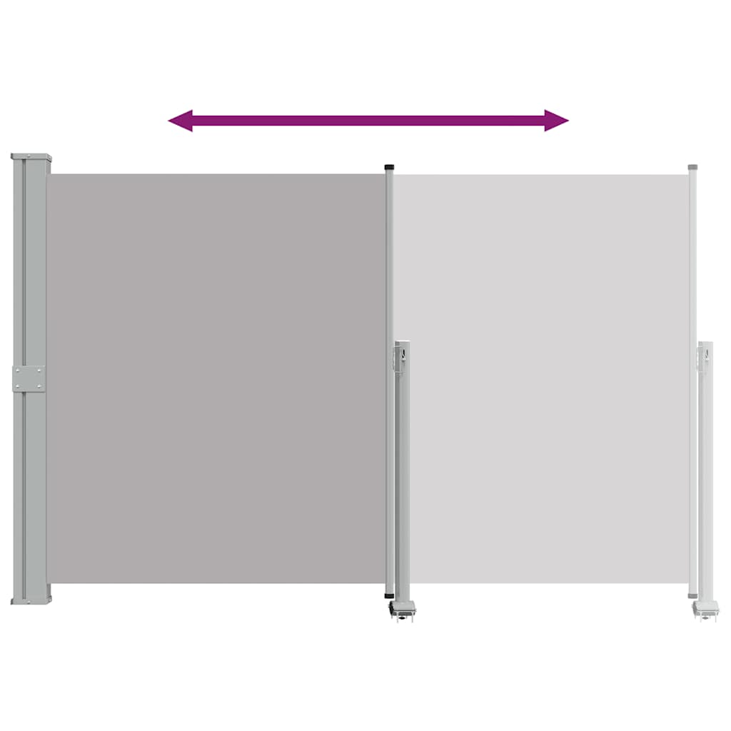 Seitenmarkise 60 x 300 cm 100% Polyester Eisen Stahl
