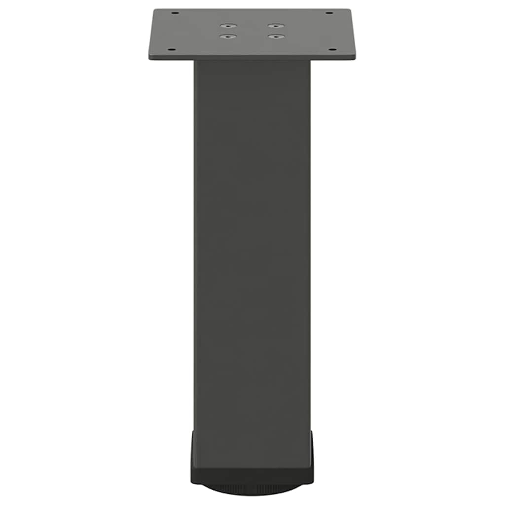 Bartischbeine 4 Stk. Schwarz 100-102 cm Stahl
