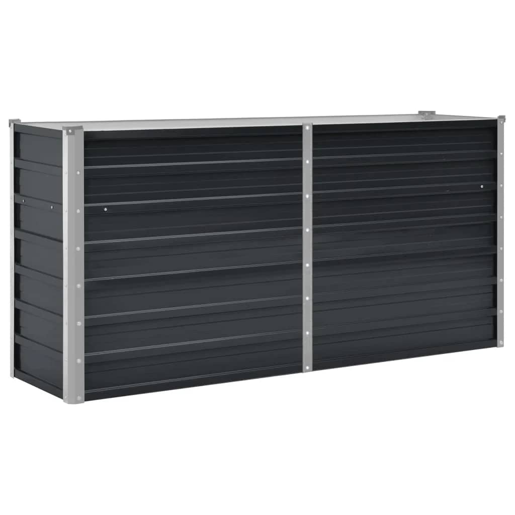 Hochbeet Anthrazit 160 x 80 x 77 cm Verzinkter Stahl