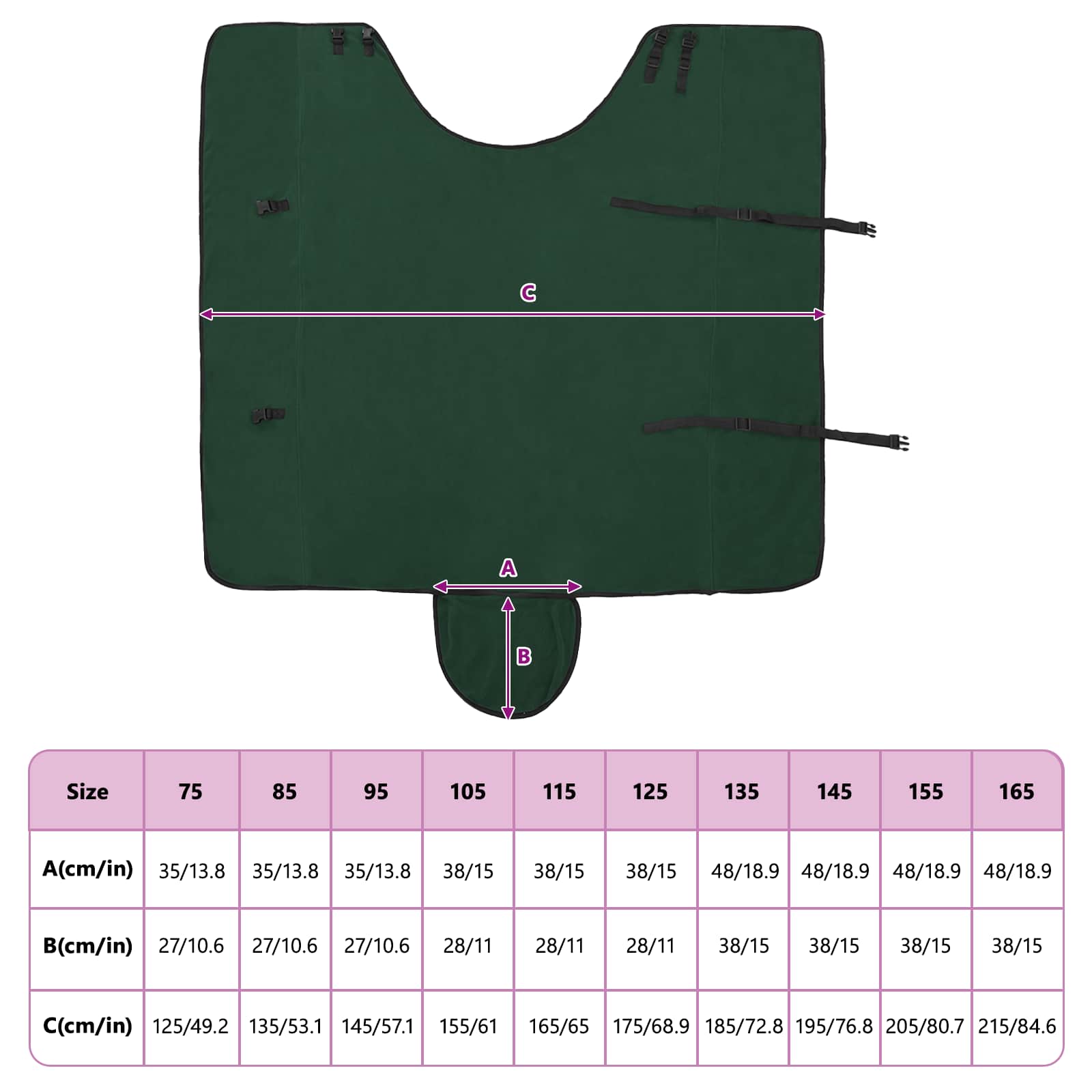 Pferdedecke Volles Aqua 75 cm Polyester