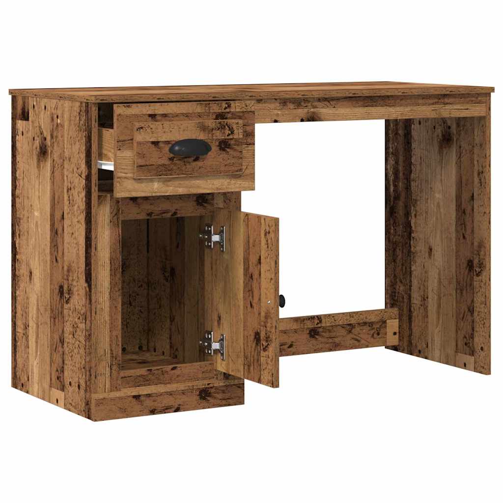 Schreibtisch mit Schublade Weiß 115x50x75 cm Holzwerkstoff