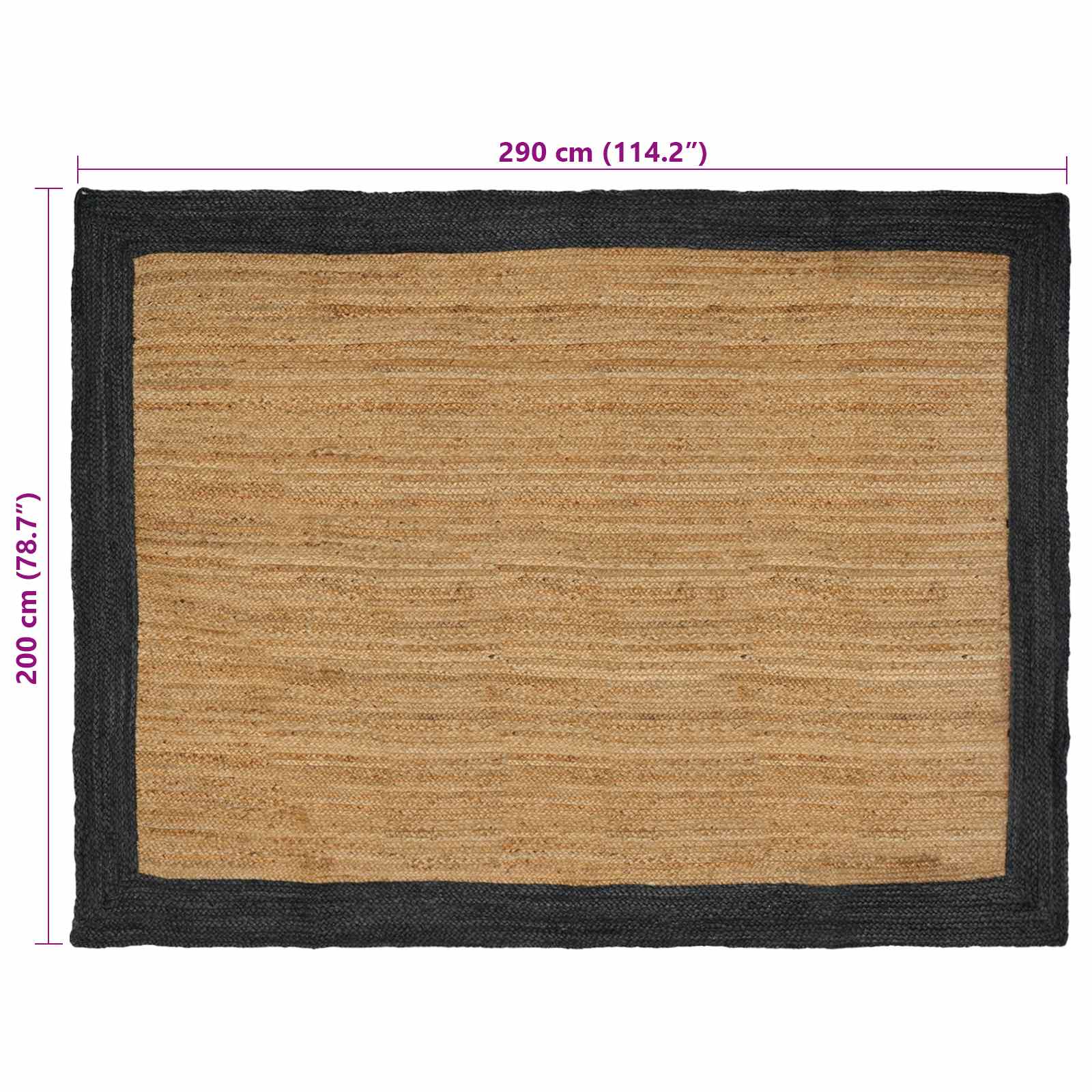 Bereichsteppiche Grau 60 x 110 cm Jute