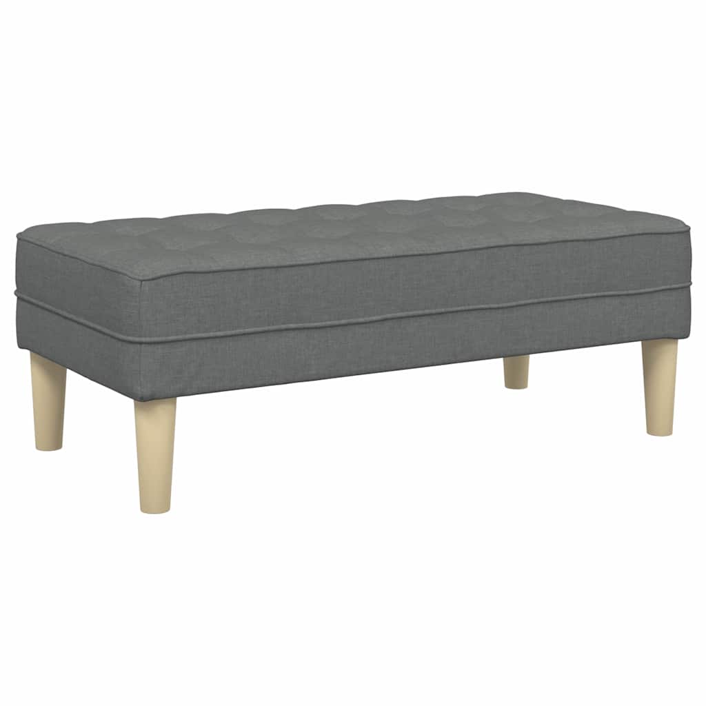 Bank mit Kissen Hellgrau 113 x 57 x 39 cm Stoff