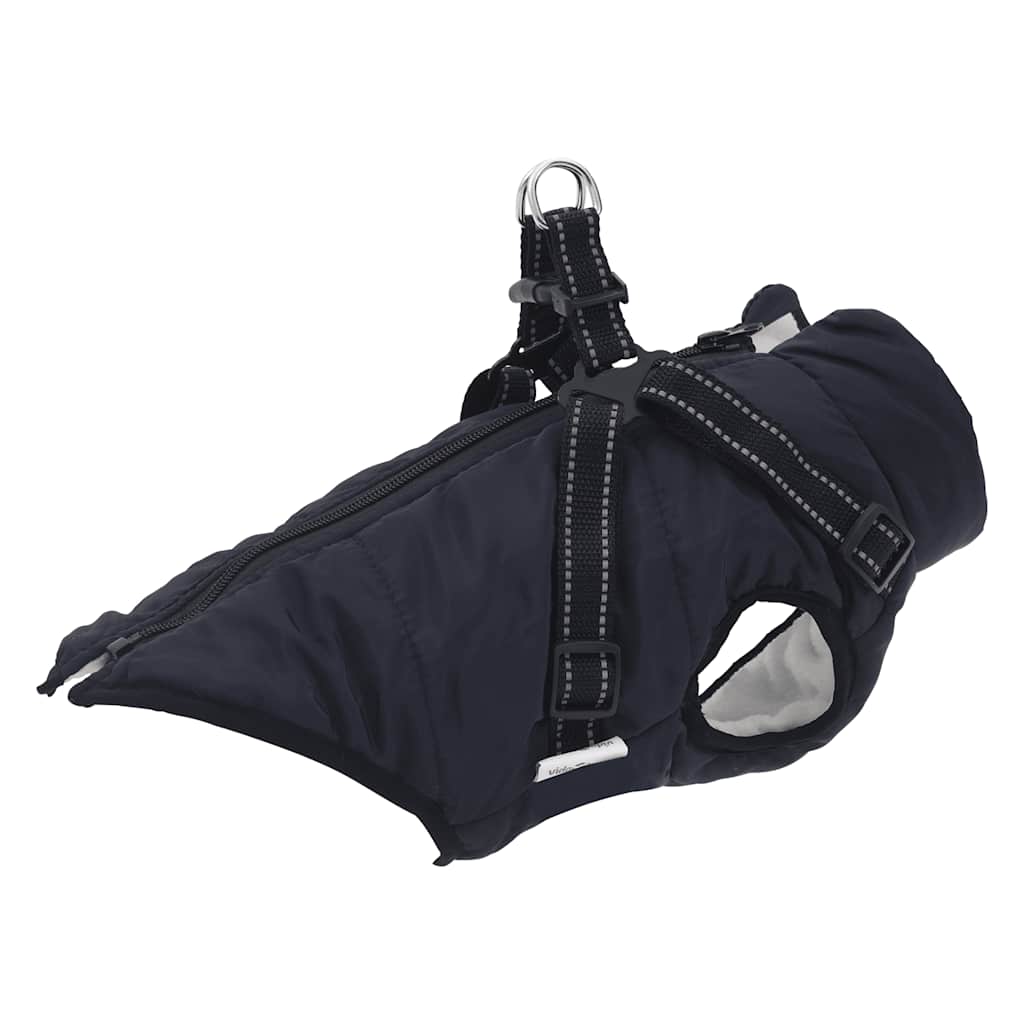Hundemantel mit Geschirr Wasserdicht Reflektierend Lila L48