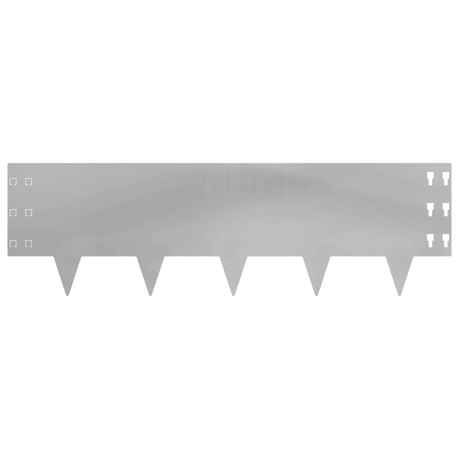 Raseneinfassung 10 pcs 100 x 12 cm Stahl Schwarz