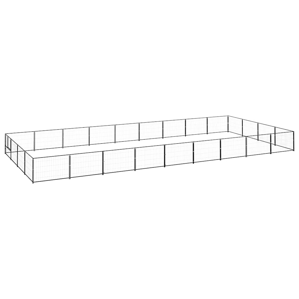 Hundezwinger Schwarz 4 m² Stahl