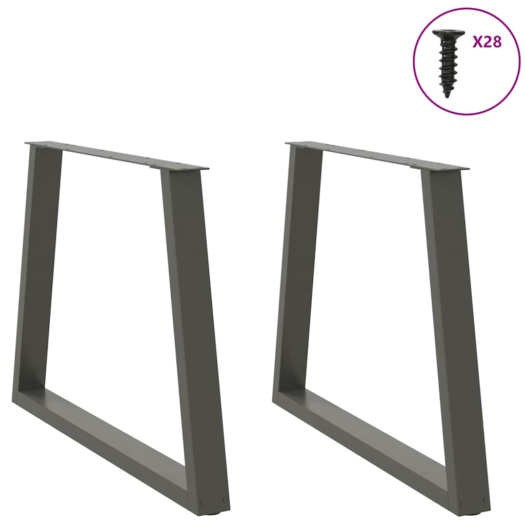 Couchtischbeine V-Form 2 Stück Schwarz 30x(30-31,3) cm Stahl