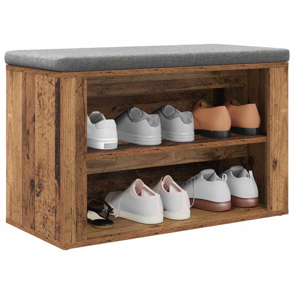 Schuhregal Weiß 75x35x45 cm Holzwerkstoff