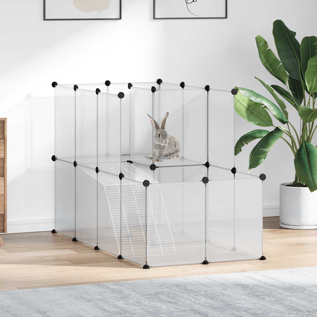 Kleintierkäfig Schwarz 142x74x93 cm PP und Stahl