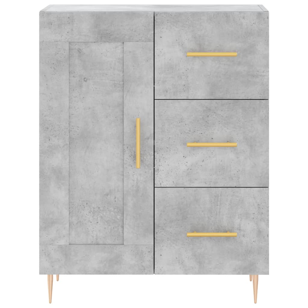 Highboard Hochglanz-Weiß 69,5x34x180 cm Holzwerkstoff