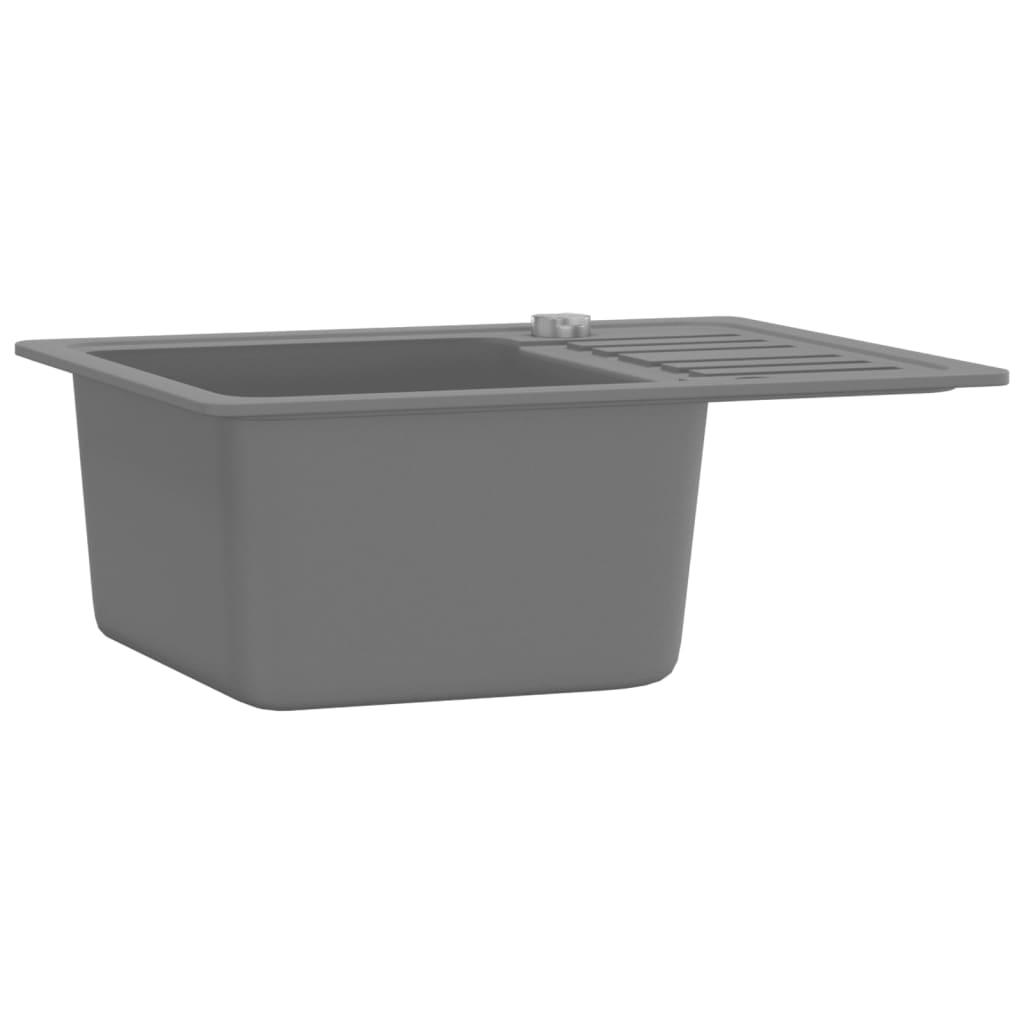 Granitspüle Einzelbecken Schwarz