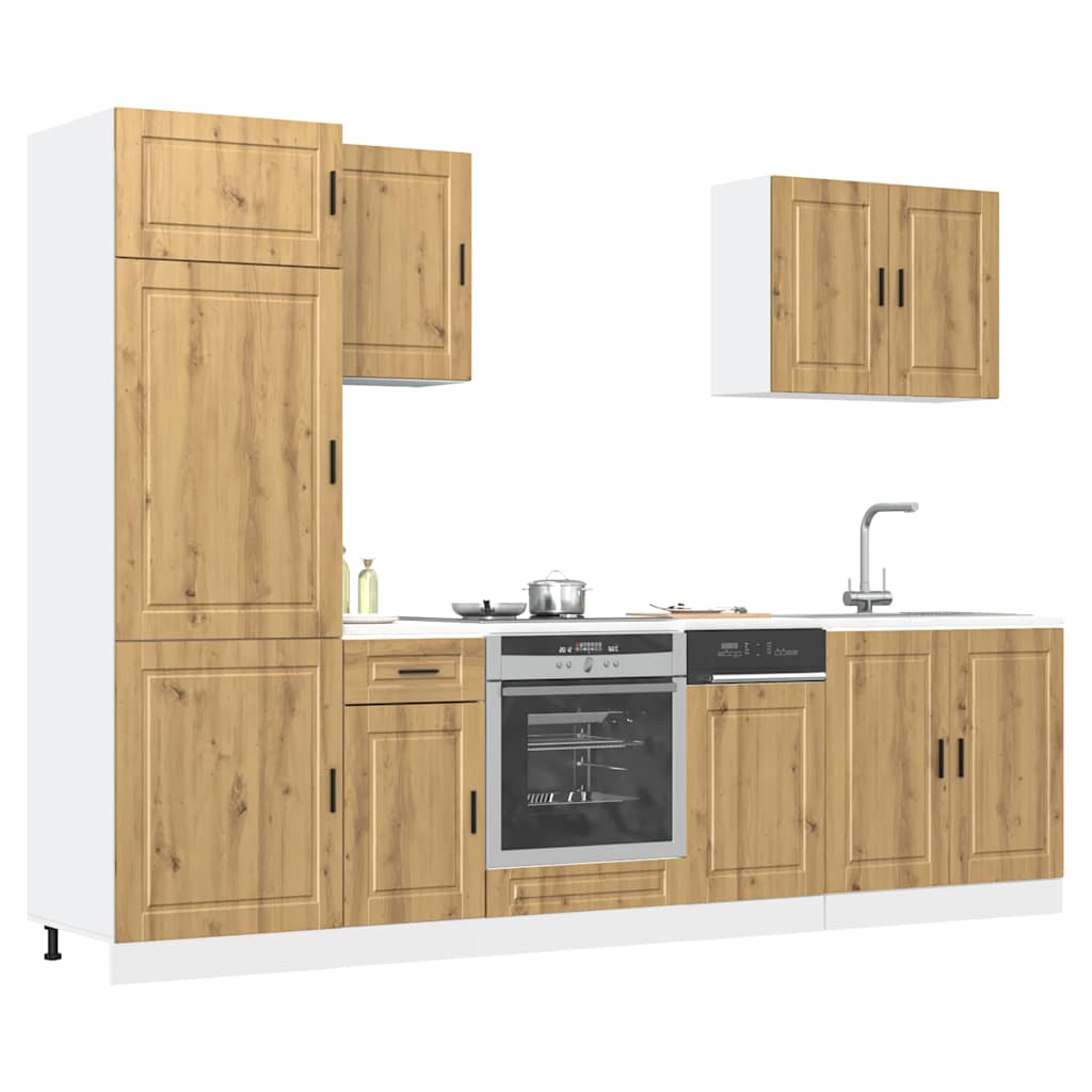 7-tlg. Küchenschrank-Set Porto Weiß Holzwerkstoff
