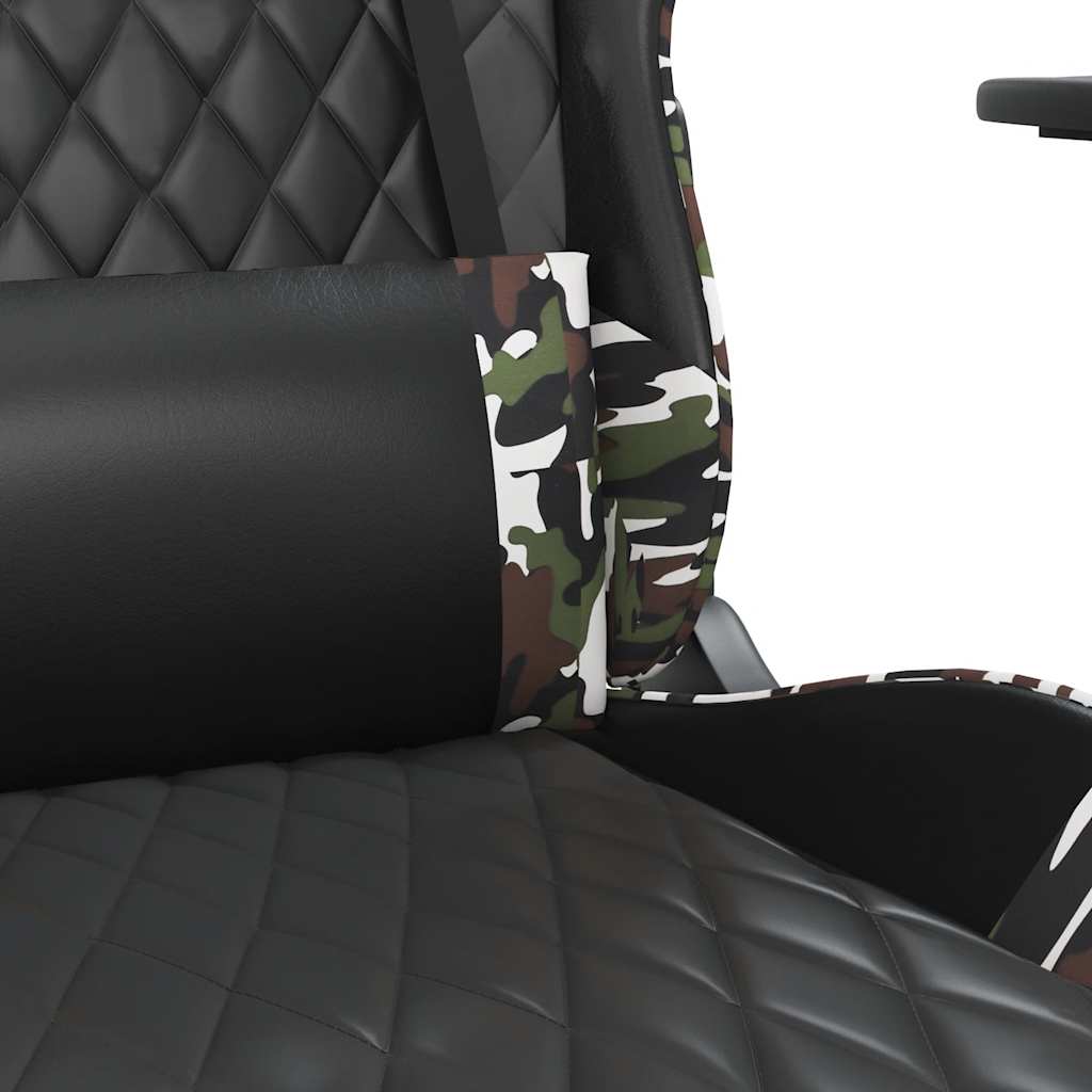 Gaming-Stuhl mit Massagefunktion Schwarz und Blau Kunstleder