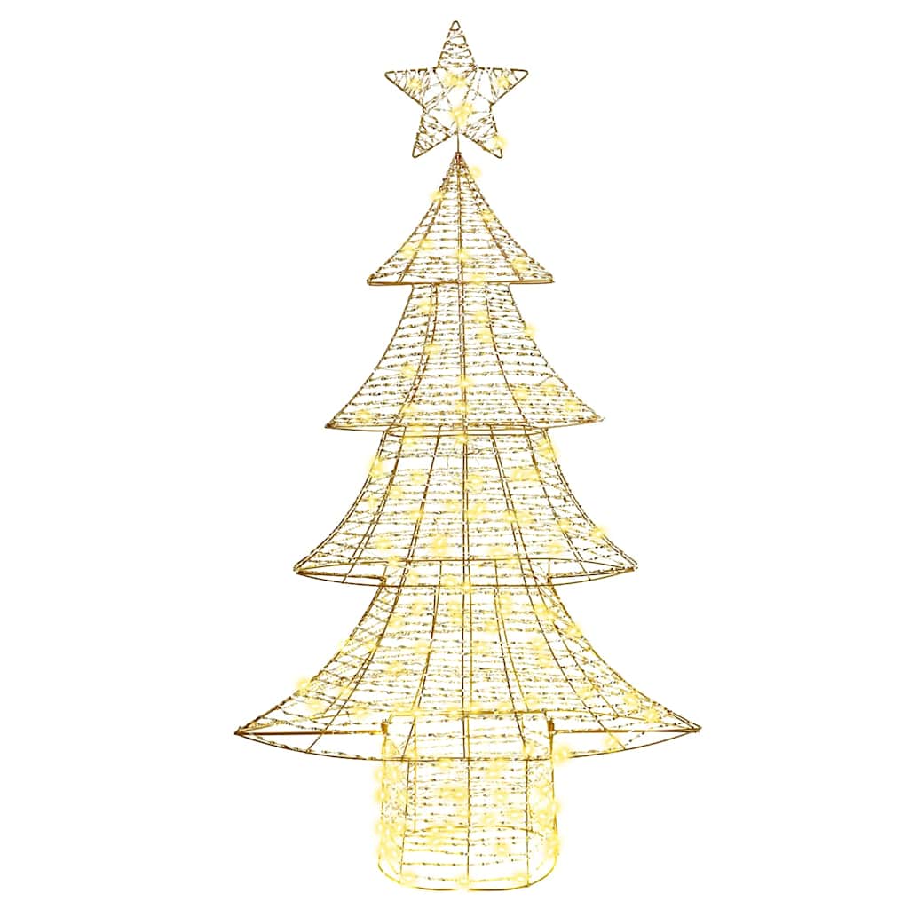 Weihnachtsbaum mit 120 LEDs Warmweiß 120,5 cm PET