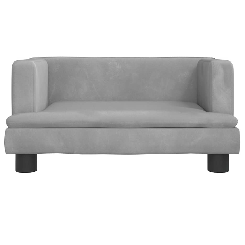 Kindersofa Blau 80x45x30 cm Samt
