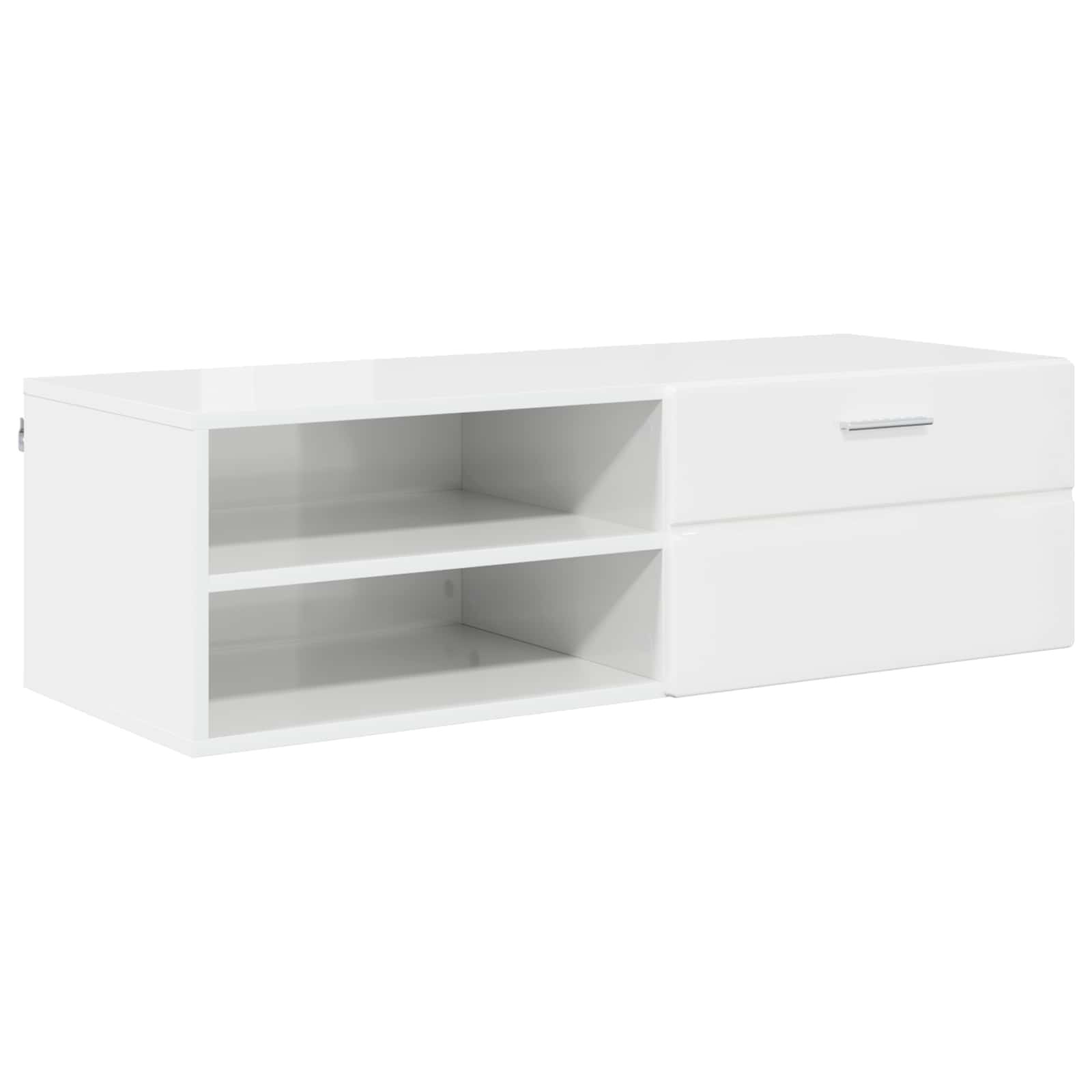Highboard mit Regal FLORIN Weiß 60 x 35 x 182 cm Holzwerkstoff