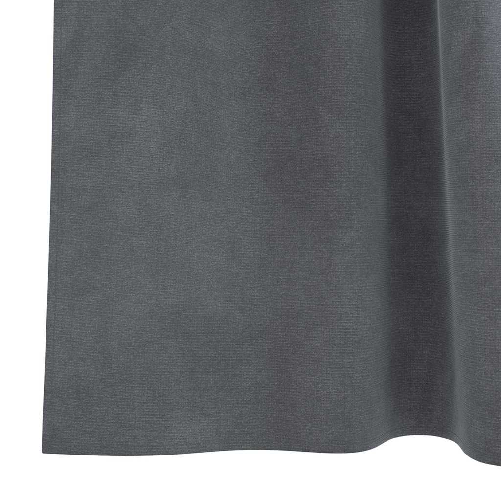 Verdunkelungsvorhänge 2 pcs Schwarz 140 x 140 cm Samt