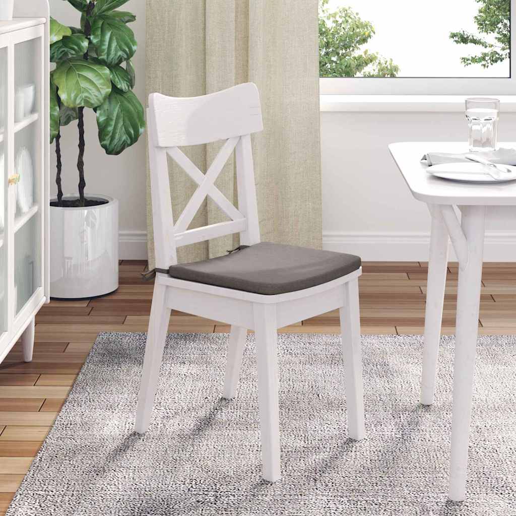 Sitzkissen 4 pcs Hellgrau 40 x 40 x 3 cm Stoff