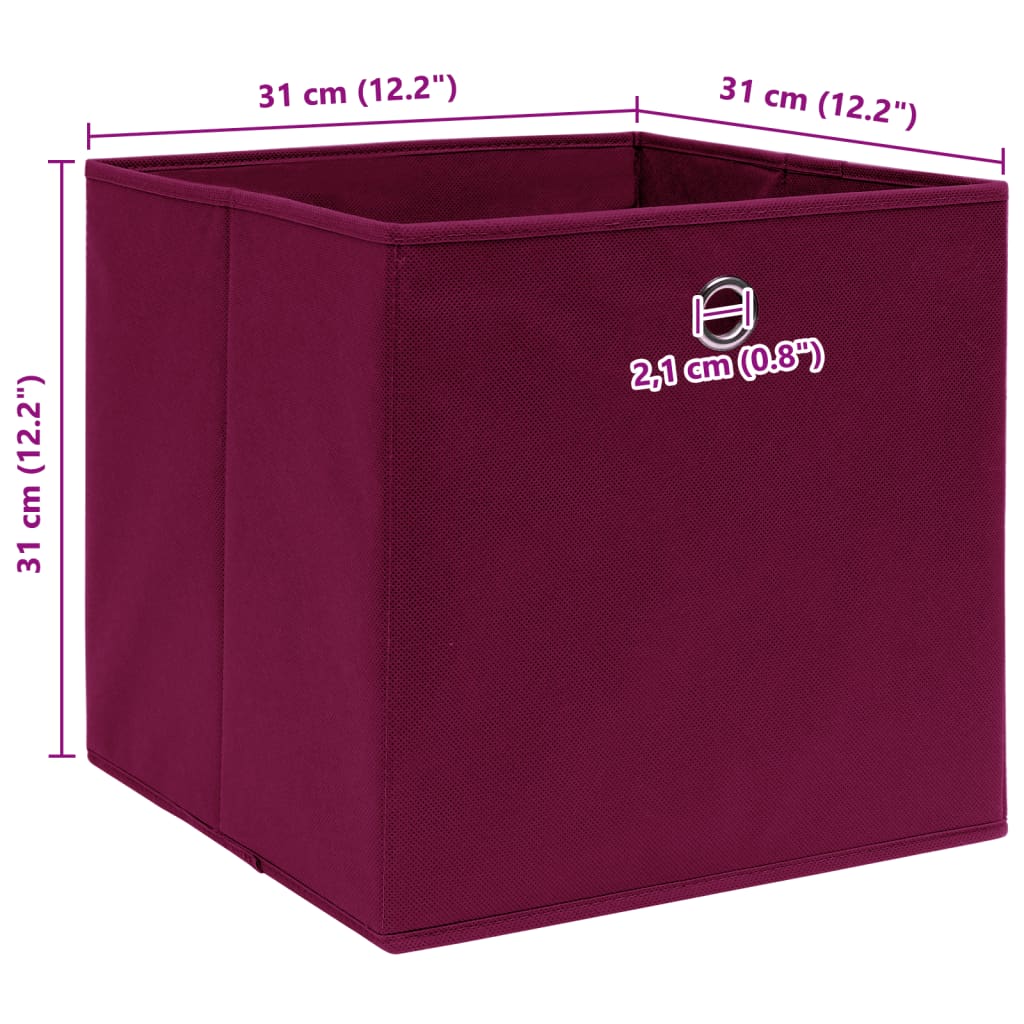 Aufbewahrungsboxen 4 Stk. Blau 32x32x32 cm Stoff