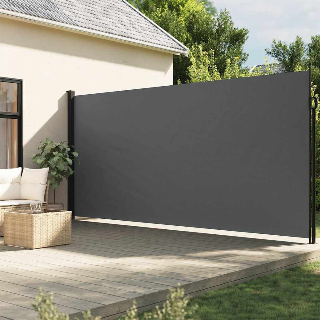Seitenmarkise Ausziehbar Schwarz 100x300 cm