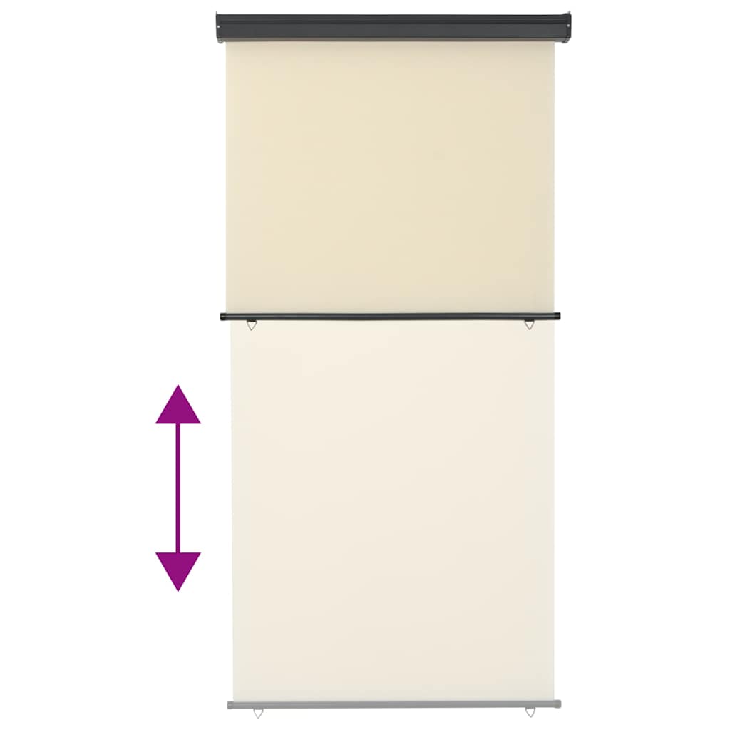 Balkon Seitenmarkise 60 x 250 cm 100% Polyester Eisen Stahl