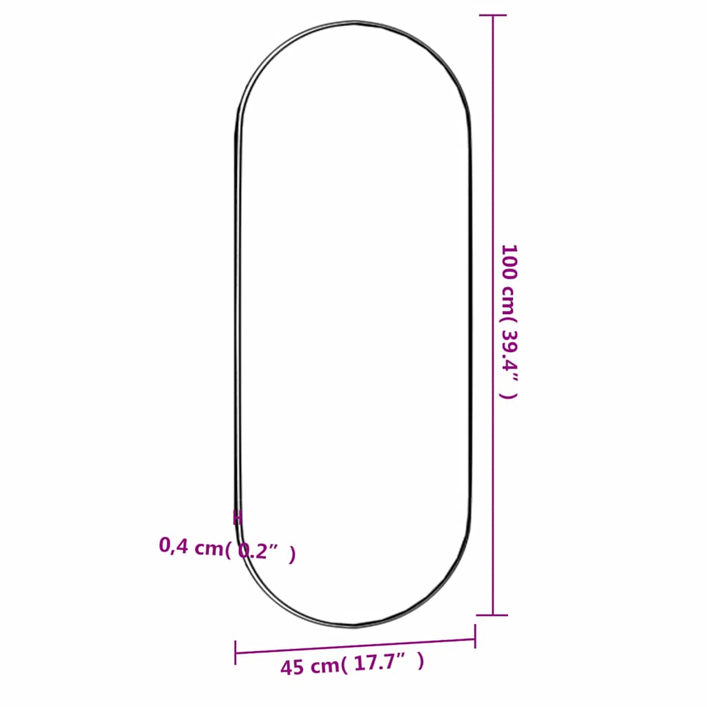 Spiegel mit LED-Leuchten 60x30 cm Glas Oval