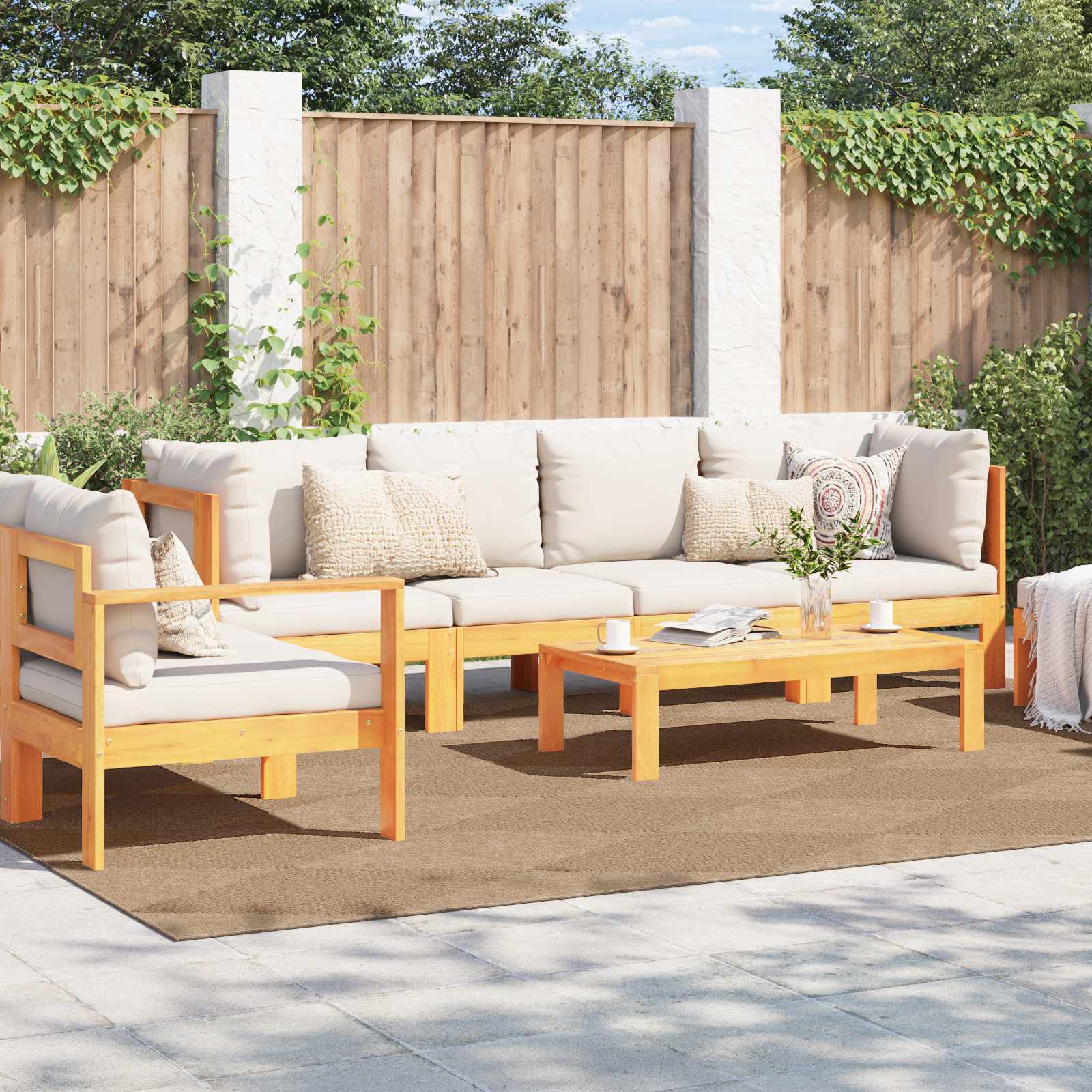 Bereichsteppiche Rechtwinklig AGIRA Natur 150 x 80 cm Polyester