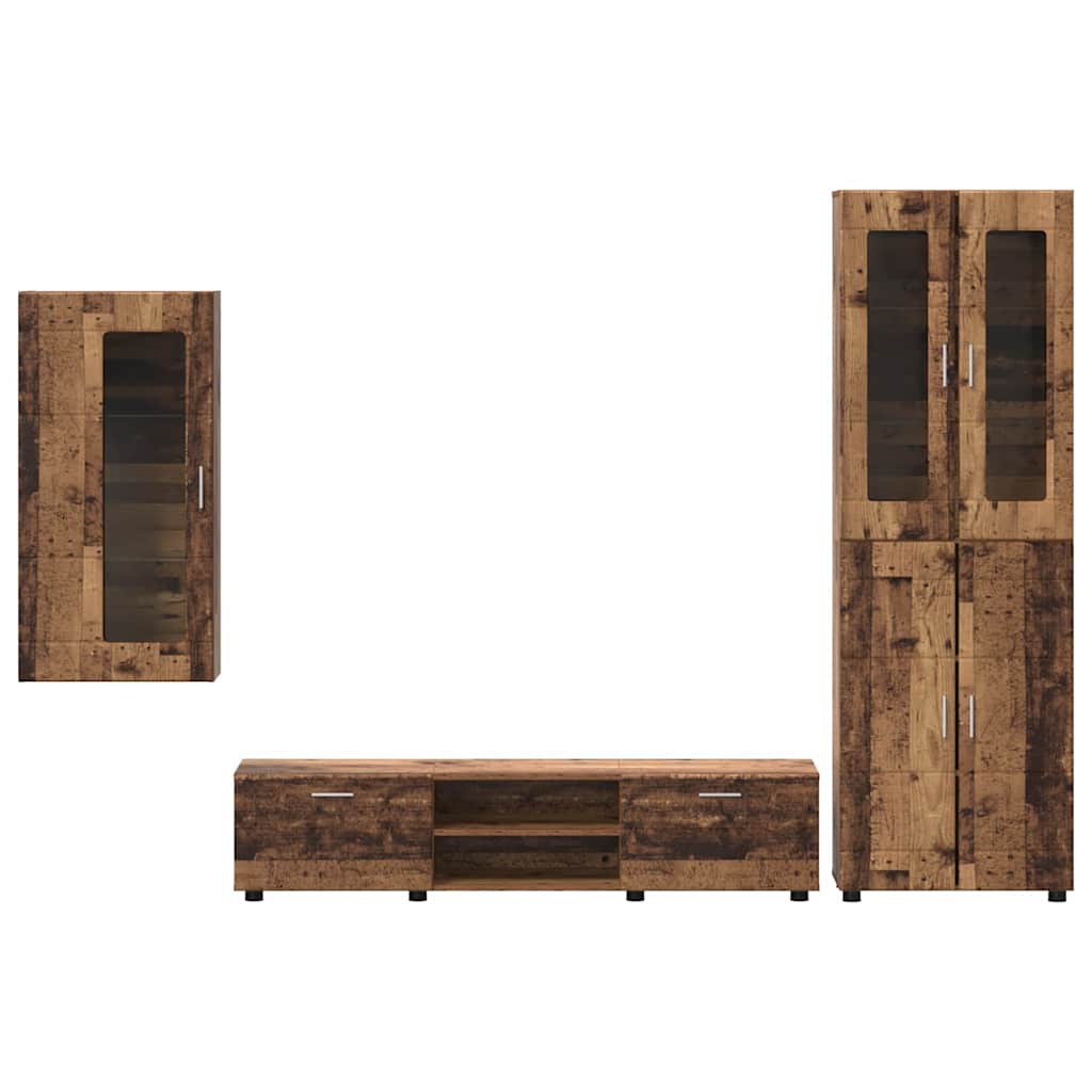 Highboard mit Regal FLORIN Weiß 60 x 35 x 182 cm Holzwerkstoff