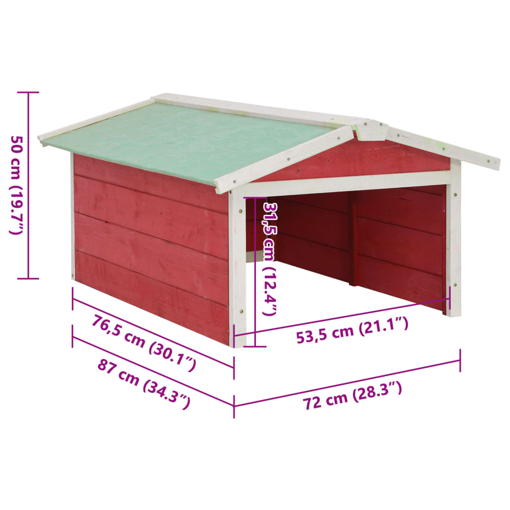 Roboter-Rasenmäher Garage 72x87x50 cm Grau Weiß Tannenholz