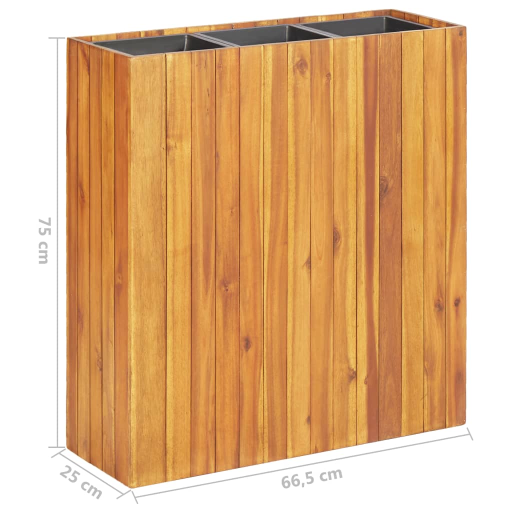 Garten-Hochbeet 24,5x24,5x25 cm Massivholz Akazie