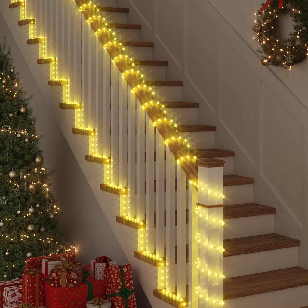 Lichtseil mit 120 LEDs Warmes Weiß 5 m PVC