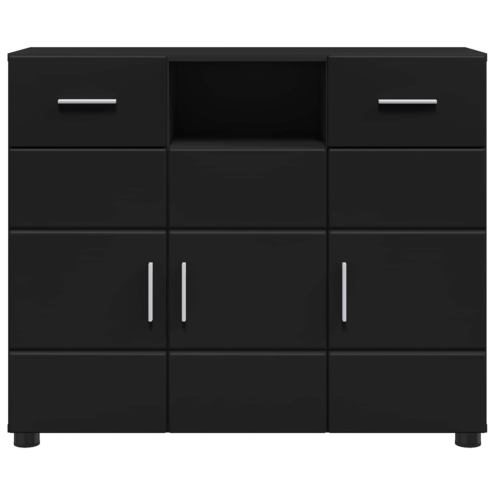 Highboard mit Regal FLORIN Weiß 60 x 35 x 182 cm Holzwerkstoff