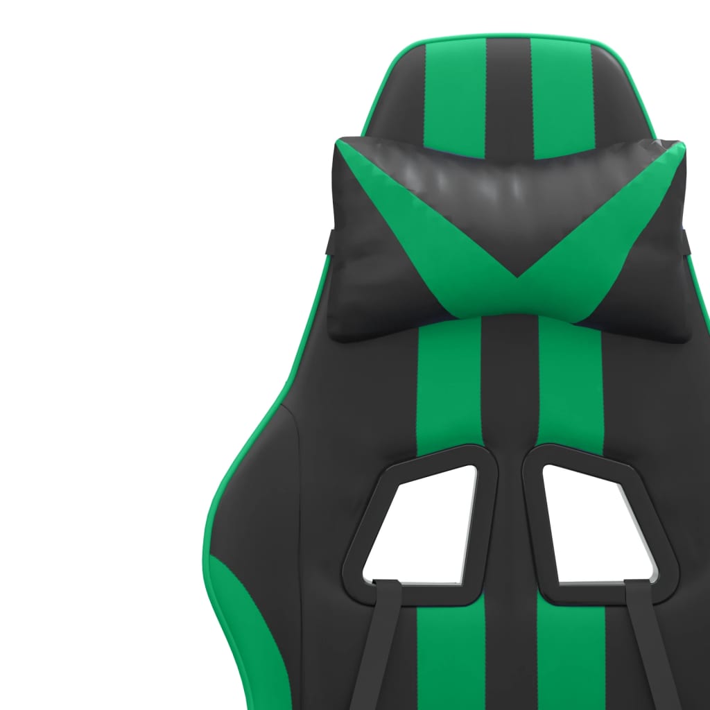 Gaming-Stuhl Drehbar Schwarz und Blau Kunstleder
