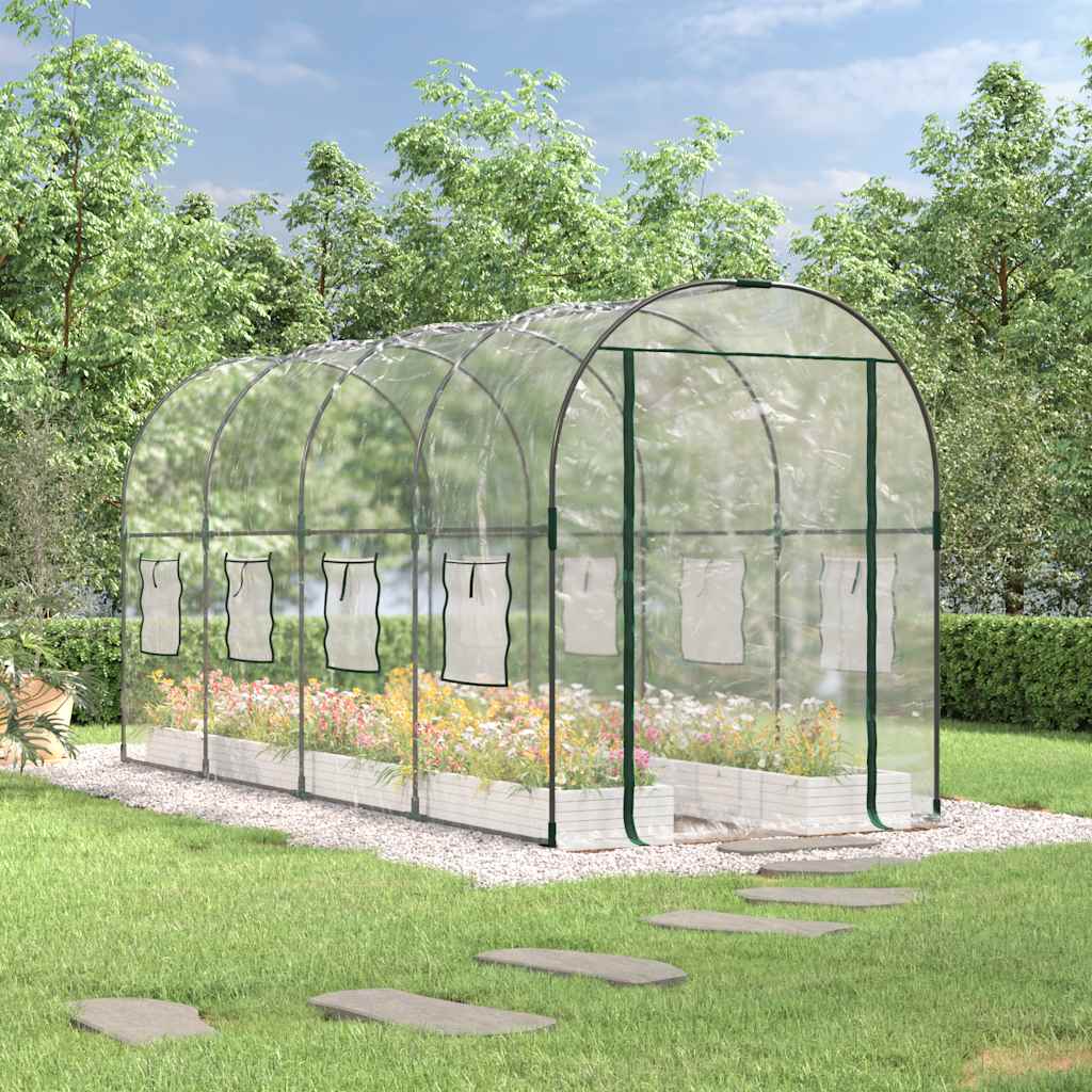 Gewächshaus mit Rahmen 160 x 200 x 192,5 cm PVC Transparent