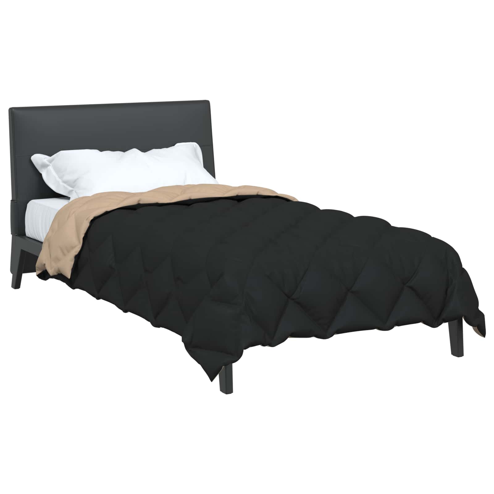Winterbettdecke Anthrazit 135 x 200 cm Mikrofaser