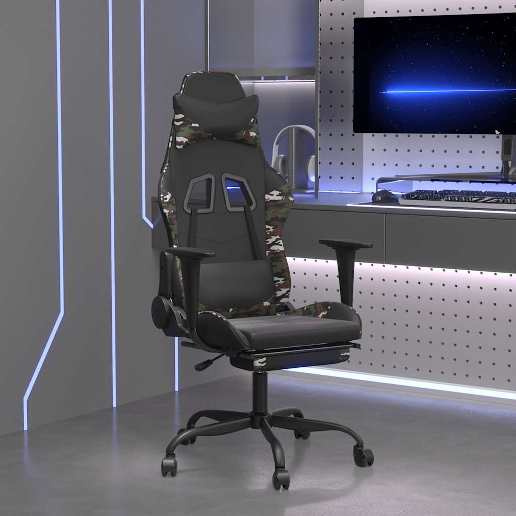 Gaming-Stuhl mit Massagefunktion Schwarz und Rot Kunstleder