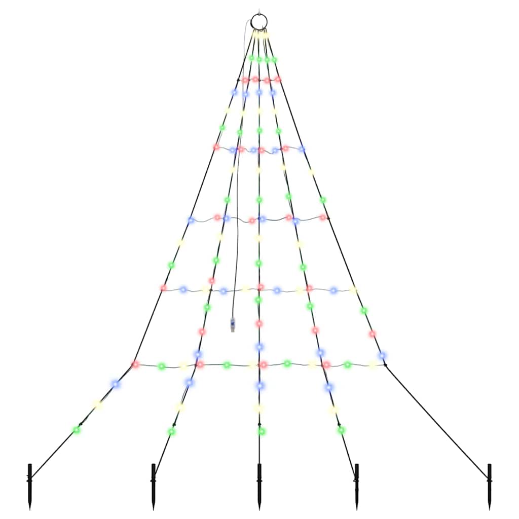LED Weihnachtsbaum mit Erdspießen Warmes Weiß 182 cm Metall