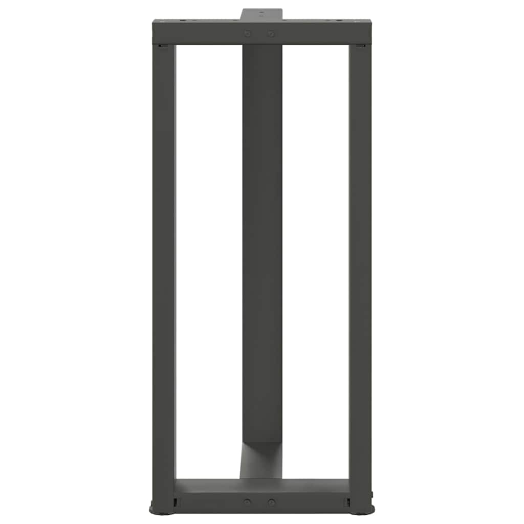 Couchtischbeine T-Form 2 Stk. Schwarz 30x25x(30-31) cm Stahl