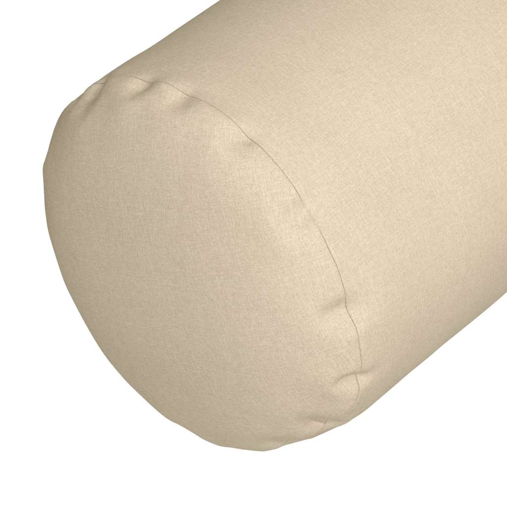 Bolsterkissen 2 Stück Hellgrau Ø 15 x 40 cm Stoff