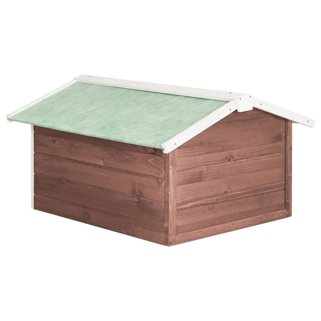 Roboter-Rasenmäher Garage 72x87x50 cm Grau Weiß Tannenholz
