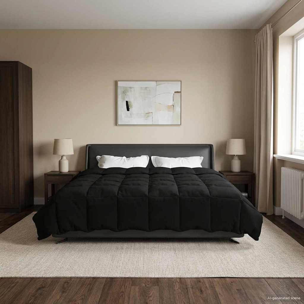 Ganzjahresbettdecke Anthrazit 135 x 200 cm Mikrofaser