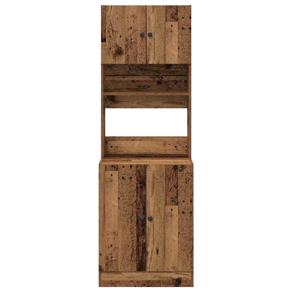 Küchenschrank Weiß 60x50x180 cm Holzwerkstoff