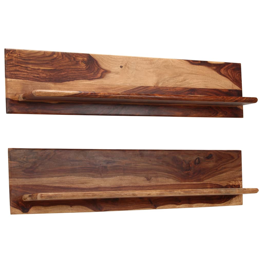 Wandregale 2 Stk. 58x26x20 cm Massivholz Akazie