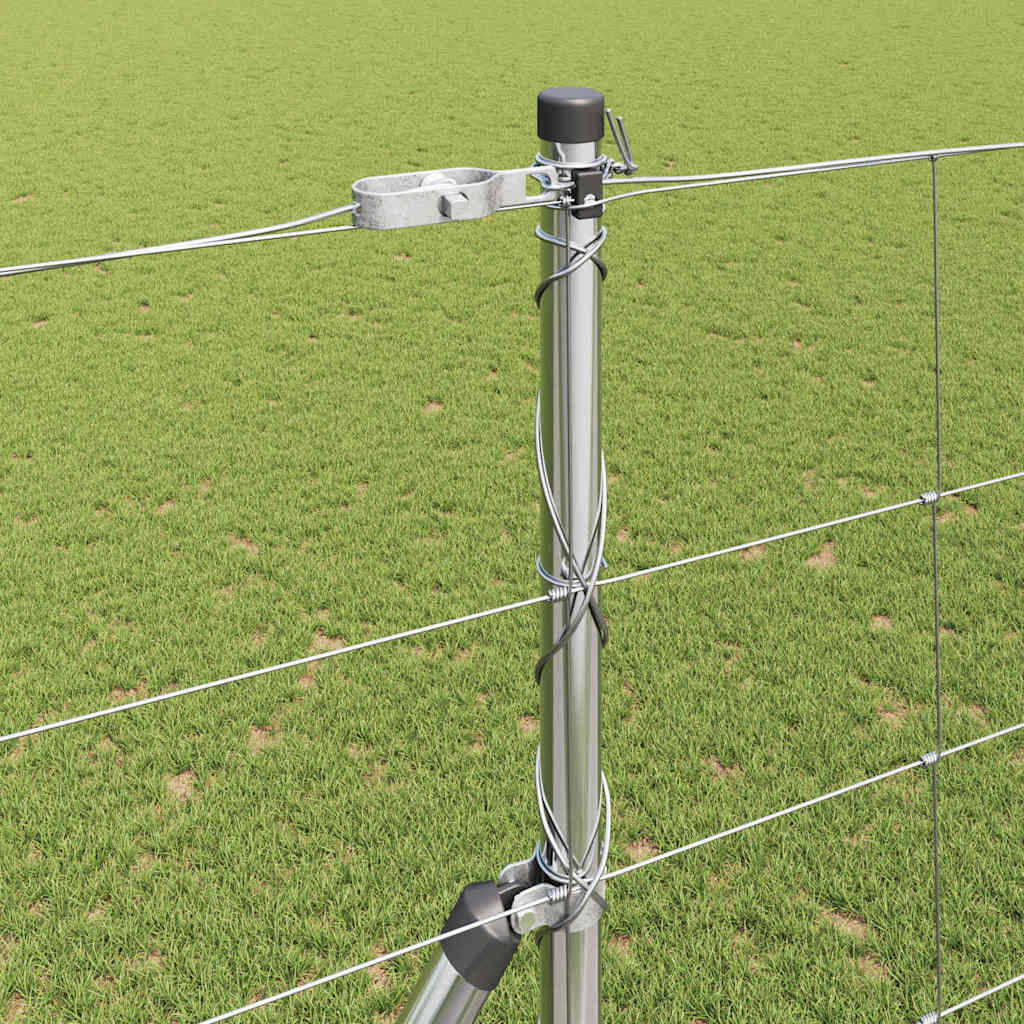 Ground Fix Geschweißter Drahtzaun 25 x 0,8 m Silber Netz