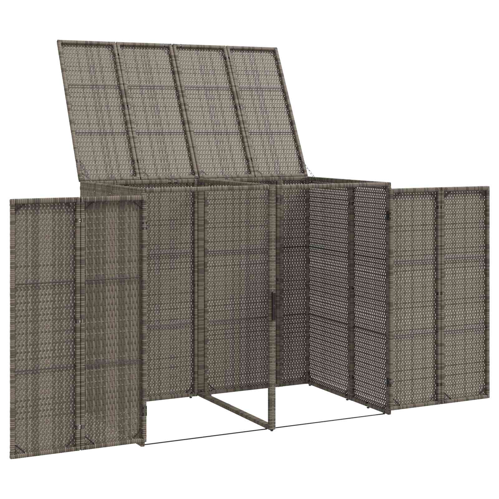 Mülltonnenbox Schwarz 65 x 80 x 115 cm Polyethylen