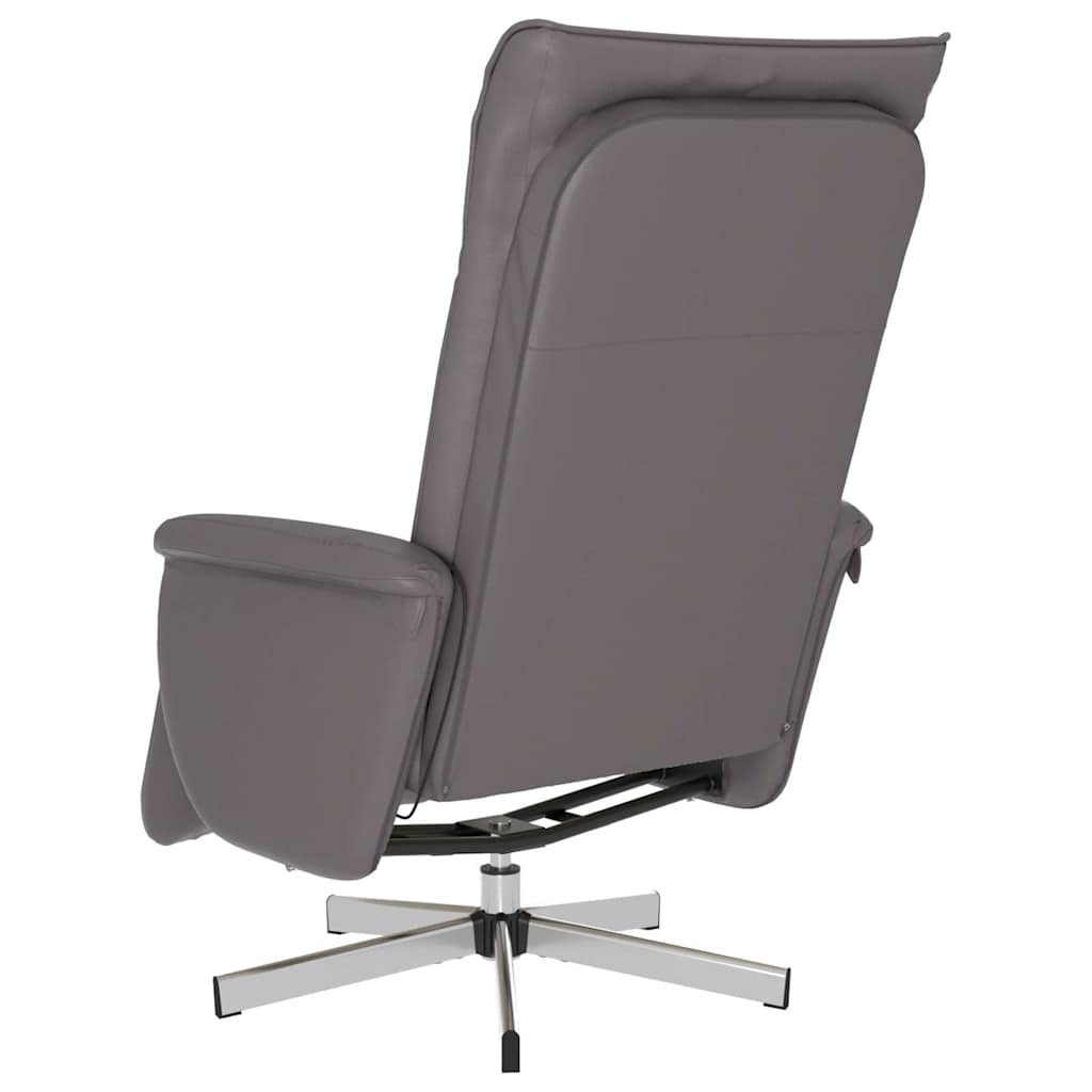 Massagesessel mit Fußteil Creme Kunstleder