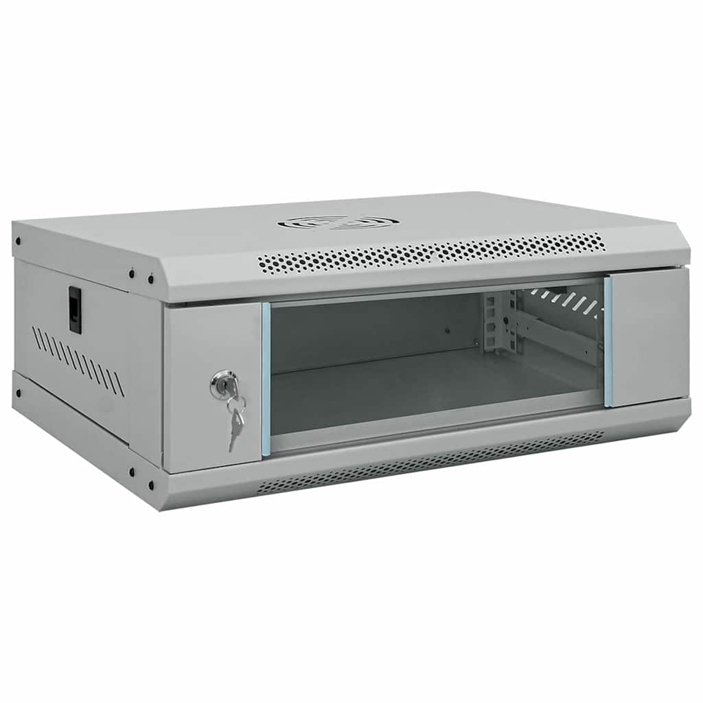 Netzwerkschrank mit Speicher Grau 60 x 45 x 28 cm Stahl