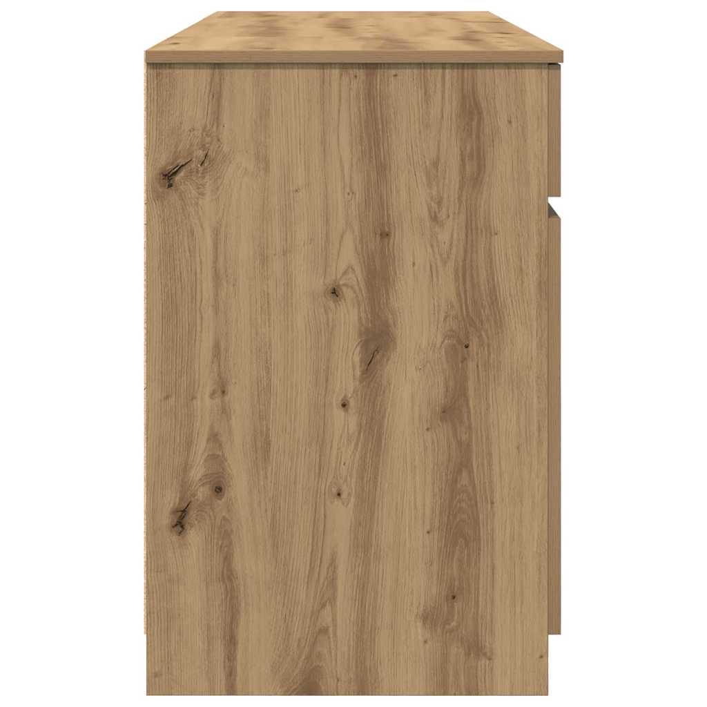 Schreibtisch mit Schubladen Weiß 140 x 49 x 76 cm Holzwerkstoff