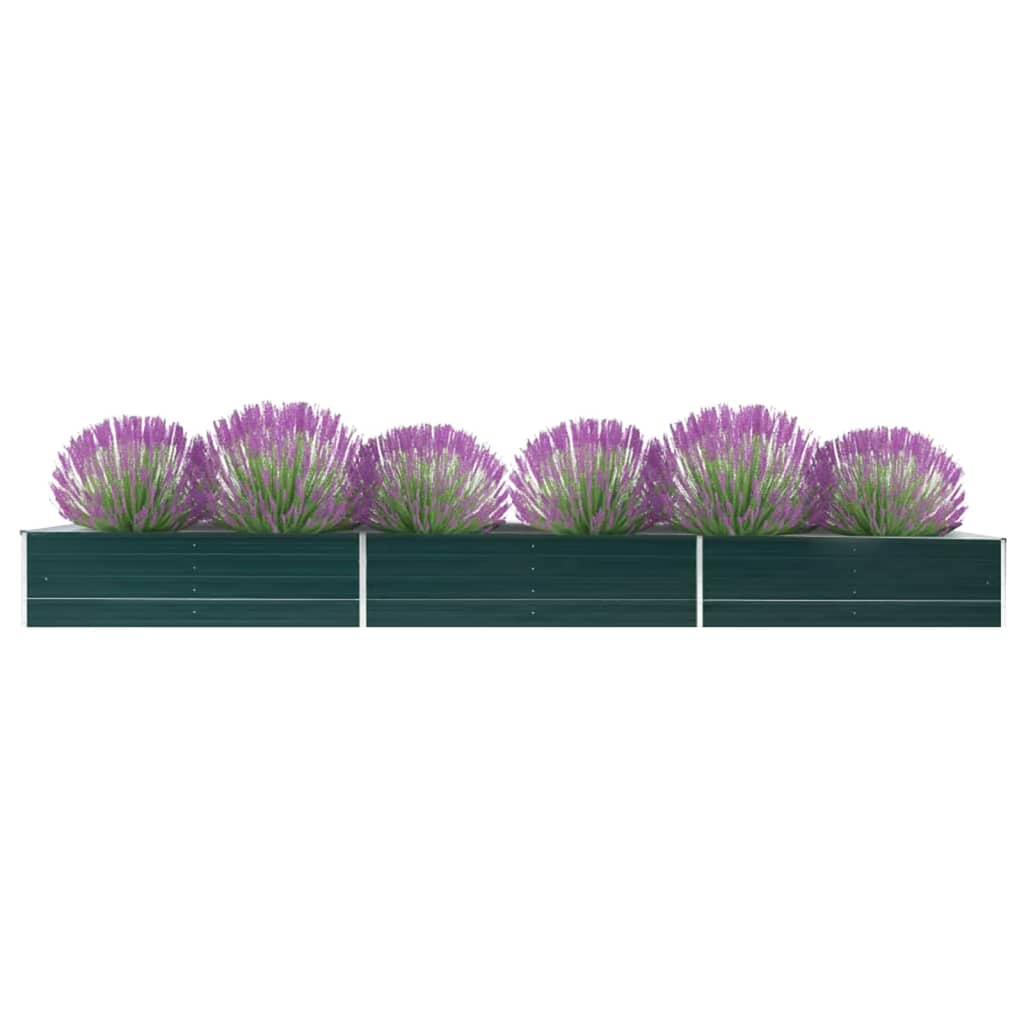 Garten-Hochbeet Verzinkter Stahl 240x80x77 cm Grün