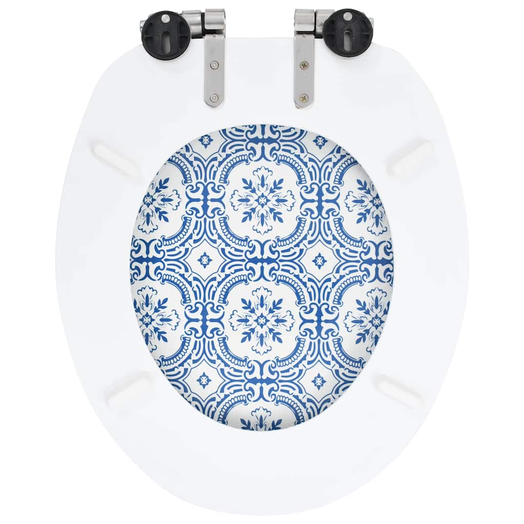 Toilettensitz MDF Deckel Schlichtes Design Weiß